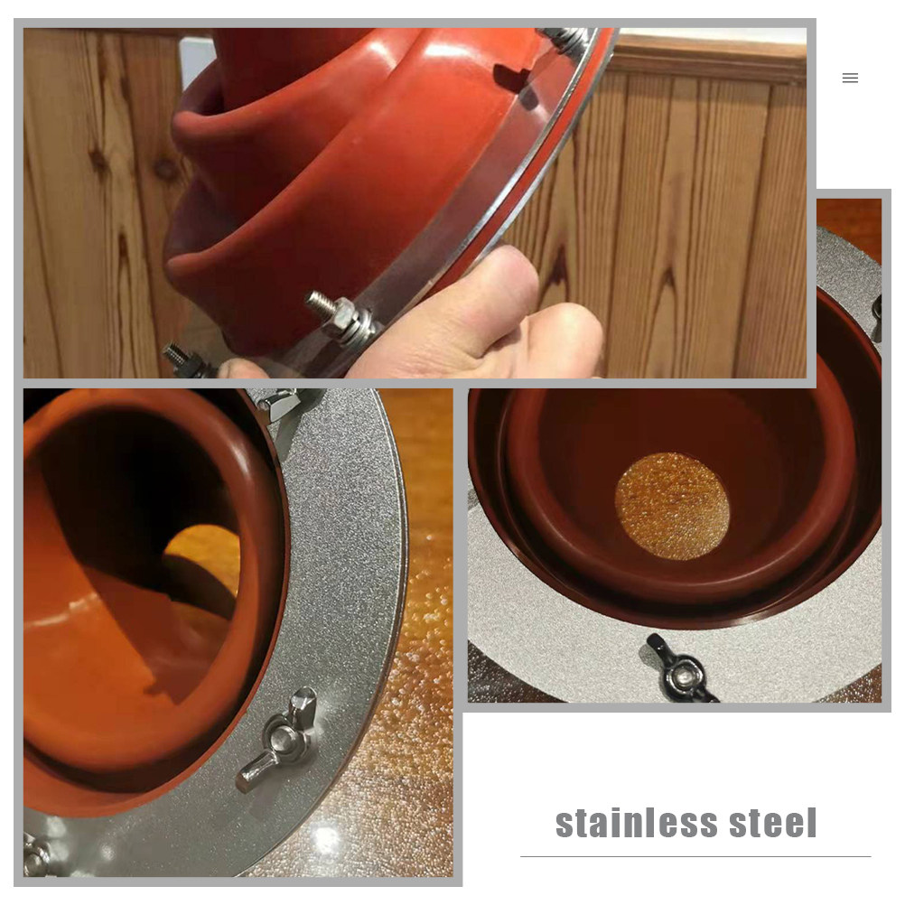 Fireproof Stove Jack Tent Silicone - แหวนกันไฟสำหรับปล่องเตาเต็นท์ ทำจากซิลิโคนและสแตนเลส น้ำหนักเบา ขนาดกะทัดรัด ป้องกันท่อเตาสำหรับเต็นท์ไม้ฟืน