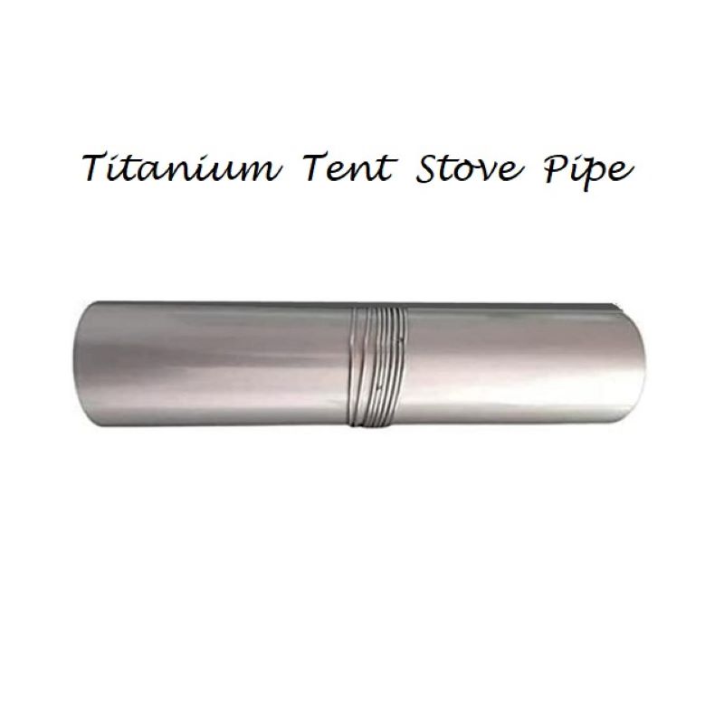 Hot Tent Wood Stove With Chimney Pipe - ท่อเตาเต็นท์ไทเทเนียมท่อเตาไม้สำหรับเตาเต็นท์ร้อนม้วนขึ้นปล่องไฟไทเทเนียมอุปกรณ์เสริมปล่องไฟ