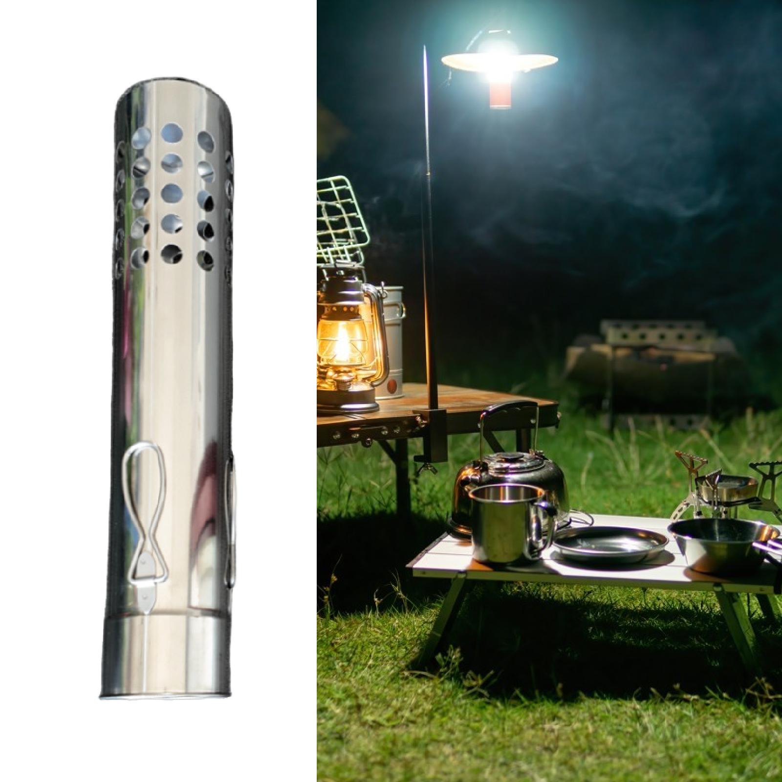 Tent Stove Pipe Spark Arrestor Cap - ท่อปล่องไฟเตาแก๊สกลางแจ้งพร้อมตัวป้องกันประกายไฟ ฝาครอบกันฝนและกันลม สำหรับเต็นท์ เตาไม้ ลานบ้าน ให้ความอบอุ่นในฤดูหนาว