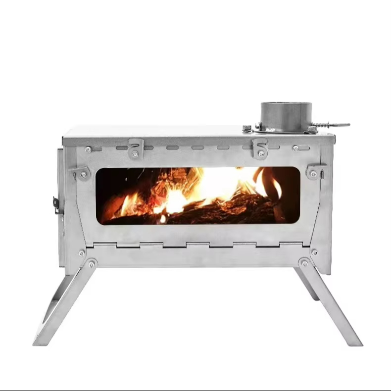 เตาไม้พกพาสำหรับใช้งานกลางแจ้ง - Hot Tent Wood Stove With Chimney Pipe บทวิจารณ์และราคา