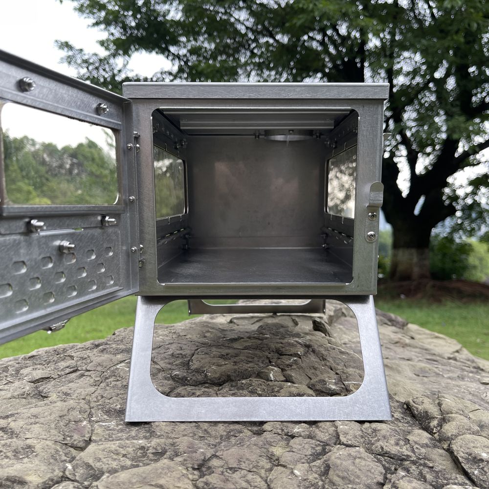 เตาเต็นท์น้ำหนักเบาพิเศษ พร้อม - Hot Tent Wood Stove With Chimney Pipe บทวิจารณ์และราคา