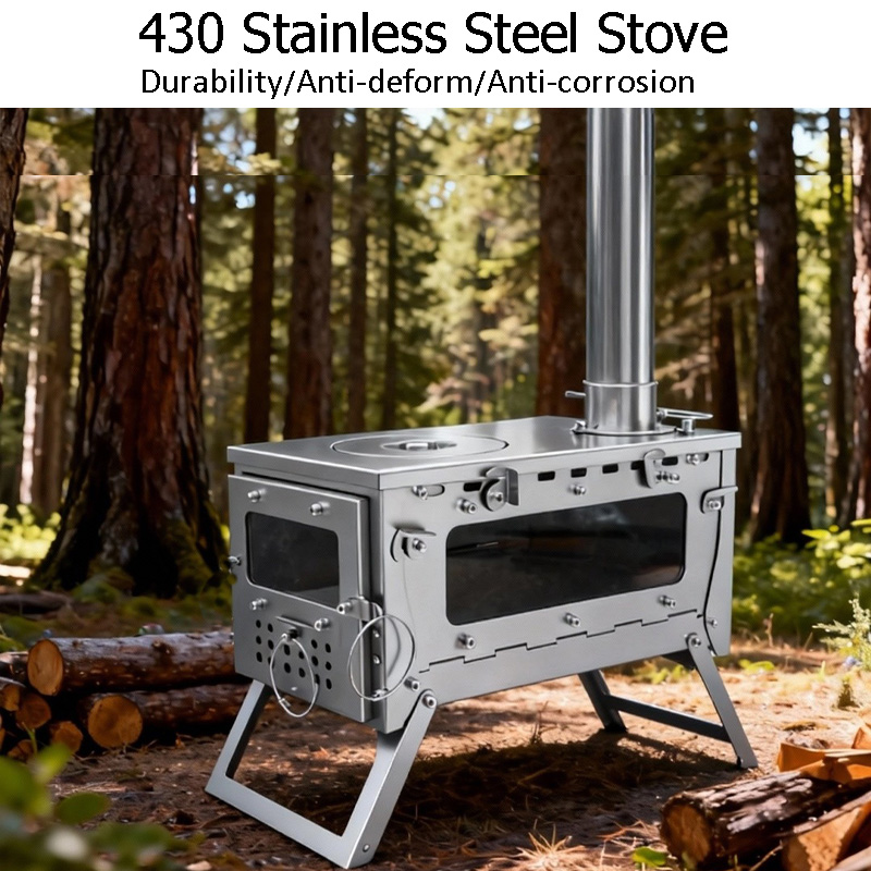 เตาแคมป์ปิ้งพับได้ DANCHEL S2  - Hot Tent Wood Stove With Chimney Pipe บทวิจารณ์และราคา