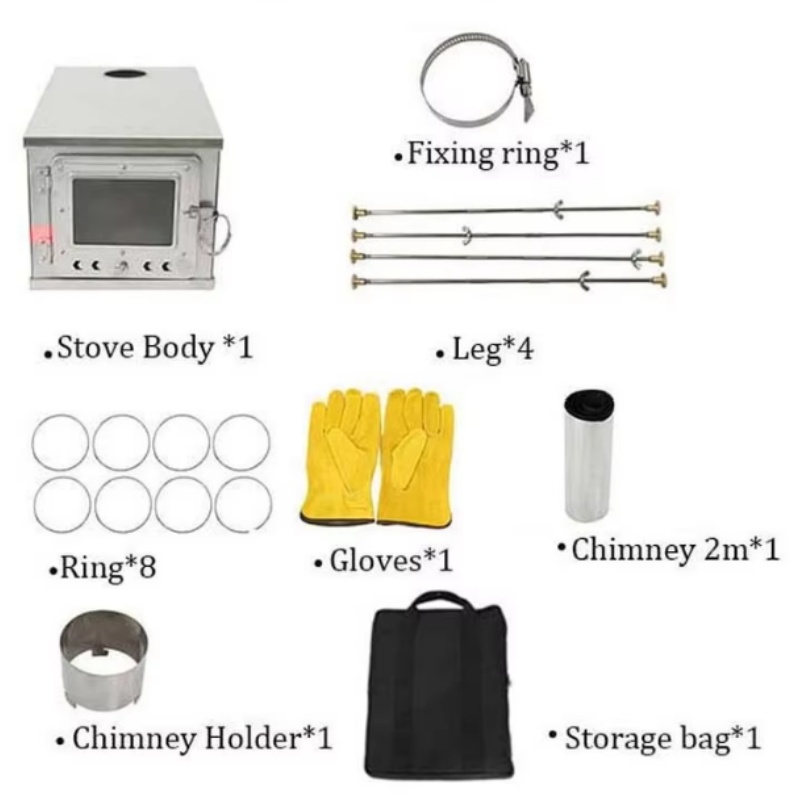 เตาเต็นท์พับได้น้ำหนักเบาทำจาก - Titanium Folding Wood Stove Tent บทวิจารณ์และราคา