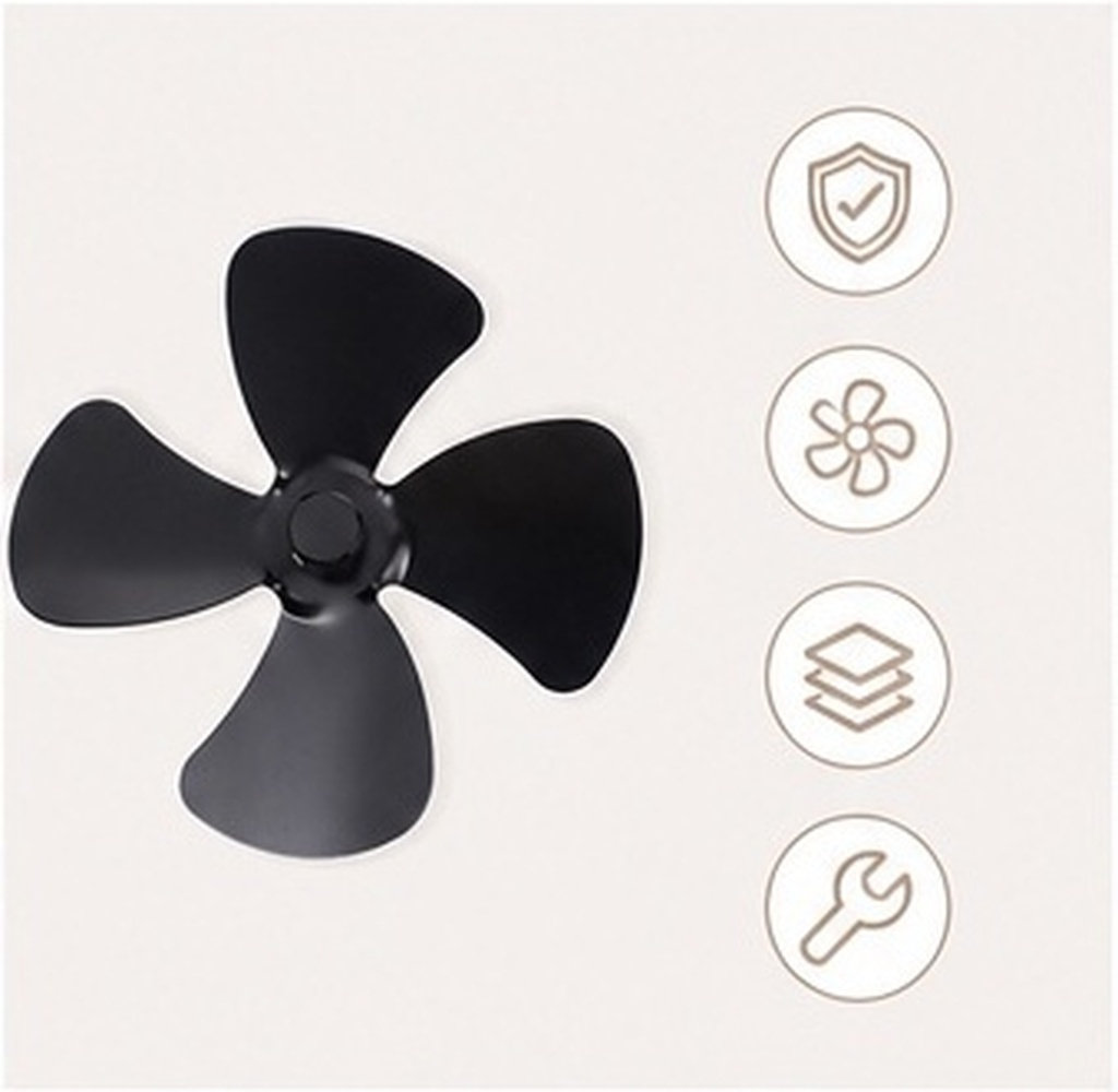 ใบพัดลมเตาผิงอะลูมิเนียมอัลลอย - Stove Fan Heat Powered 4 Blade บทวิจารณ์และราคา