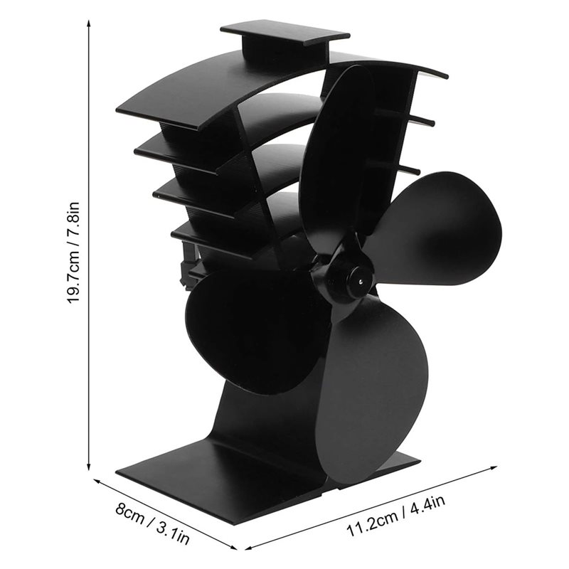 พัดลมเตาไม้ทนความร้อนสูง ทำจาก - Stove Fan Heat Powered 4 Blade บทวิจารณ์และราคา