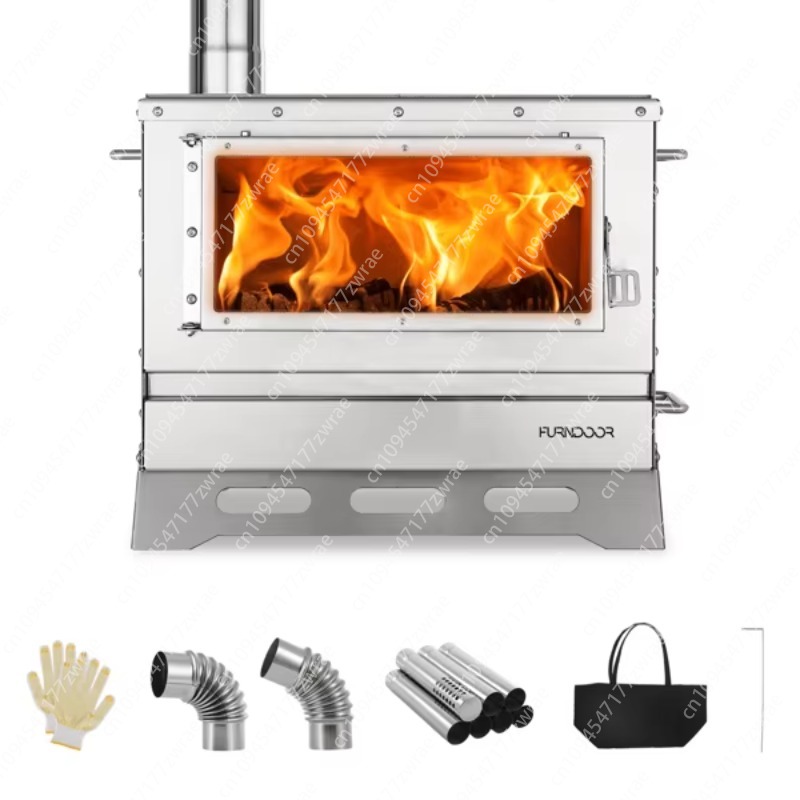 เตาไม้พับได้แบบพกพาพร้อมกระเป๋ - Hot Tent Wood Stove With Chimney Pipe บทวิจารณ์และราคา