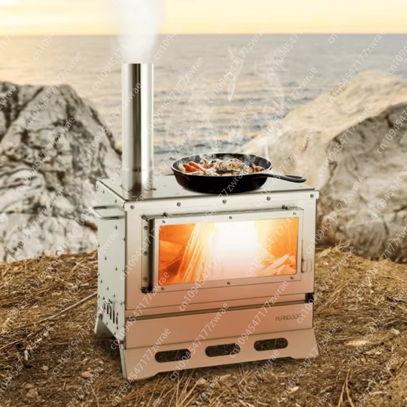 เตาไม้พับได้แบบพกพาพร้อมกระเป๋ - Hot Tent Wood Stove With Chimney Pipe บทวิจารณ์และราคา