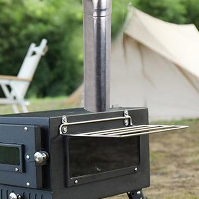 ท่อเตาปล่องไฟสแตนเลสสำหรับเตาแ - Hot Tent Wood Stove With Chimney Pipe บทวิจารณ์และราคา
