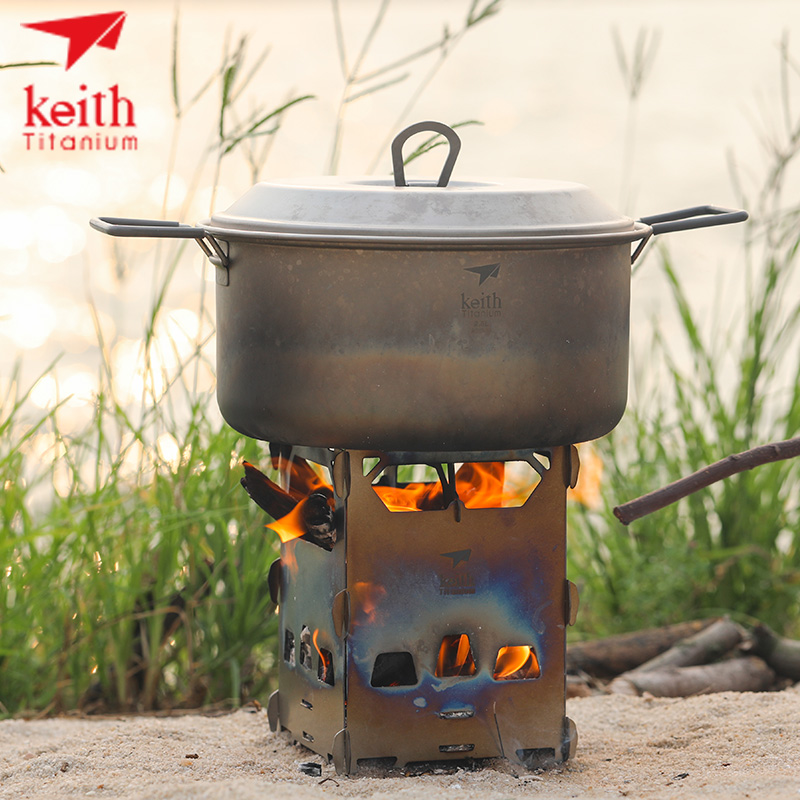 เตาไม้ขนาดเล็ก KEITH Pure Tita - Ultralight Titanium Wood Stove Backpack บทวิจารณ์และราคา