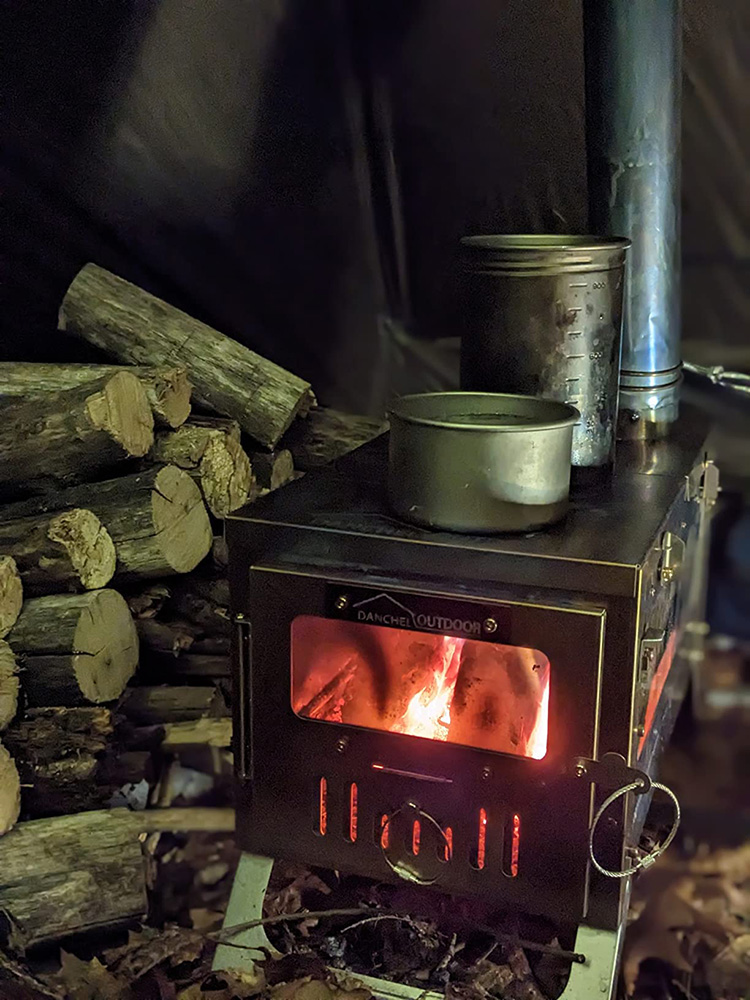 เตาเต็นท์ไทเทเนียม DANCHEL TSG - Titanium Folding Wood Stove Tent บทวิจารณ์และราคา