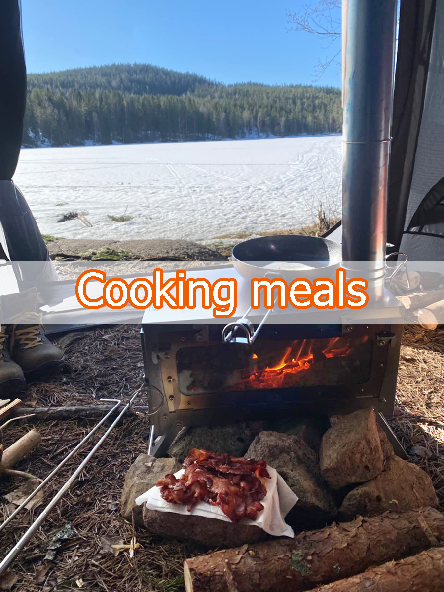 เตาเต็นท์ไทเทเนียม DANCHEL TSG - Titanium Folding Wood Stove Tent บทวิจารณ์และราคา