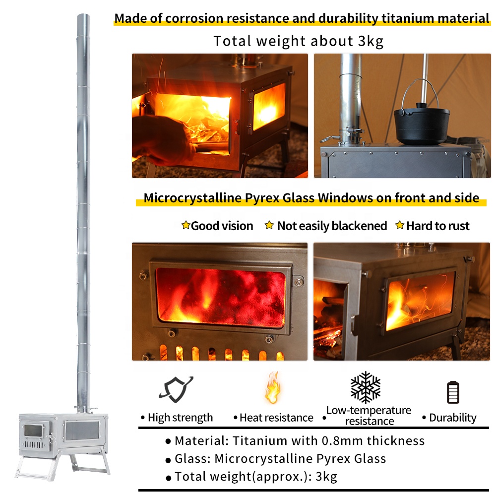 เตาไม้ไทเทเนียมน้ำหนักเบาพิเศษ - Ultralight Titanium Wood Stove Backpack บทวิจารณ์และราคา