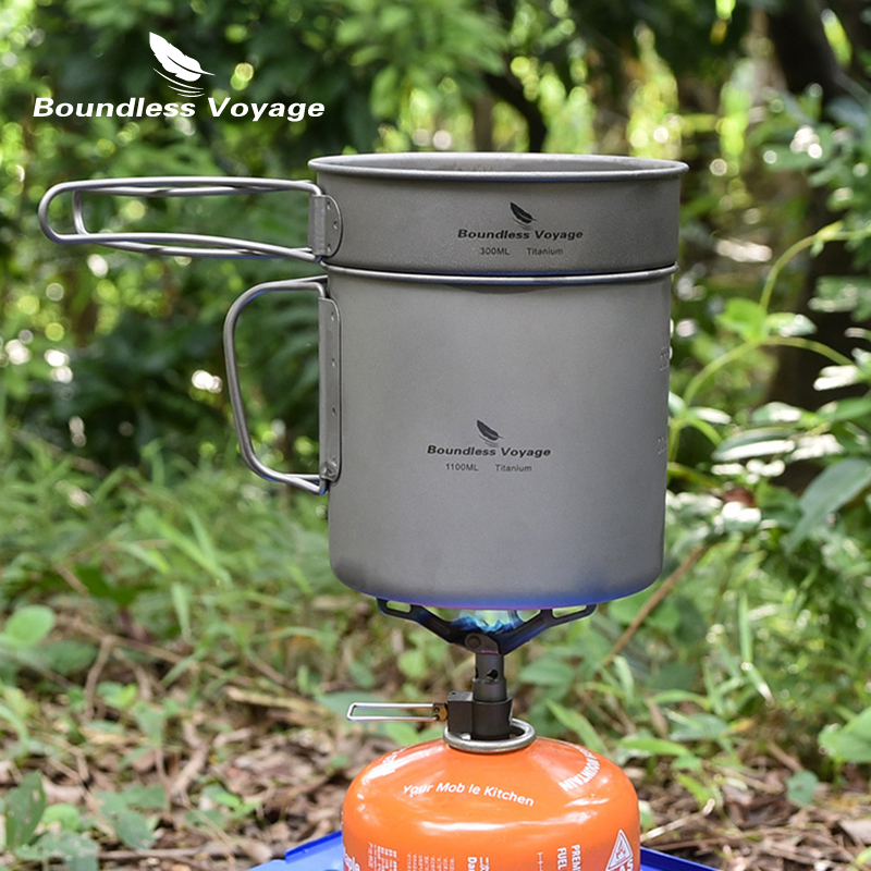 ชุดเครื่องครัวสำหรับตั้งแคมป์ไ - Titanium Cooking Pot Pan Mess Kit บทวิจารณ์และราคา
