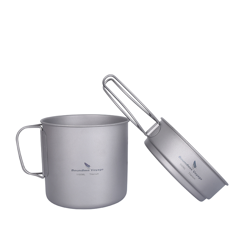 ชุดเครื่องครัวสำหรับตั้งแคมป์ไ - Titanium Cooking Pot Pan Mess Kit บทวิจารณ์และราคา