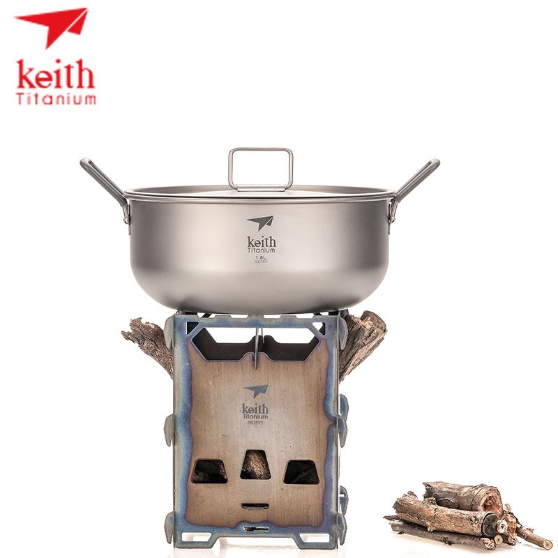 หม้อต้มไม้ KEITH โลหะผสมไทเทเน - Ultralight Titanium Wood Stove Backpack บทวิจารณ์และราคา