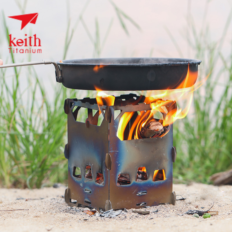 หม้อต้มไม้ KEITH โลหะผสมไทเทเน - Ultralight Titanium Wood Stove Backpack บทวิจารณ์และราคา