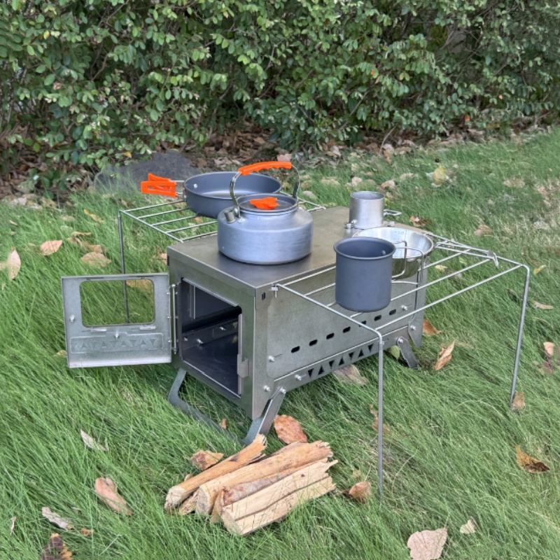 เตาไม้ไทเทเนียมเตาเผาไหม้รองเต - Titanium Folding Wood Stove Tent บทวิจารณ์และราคา