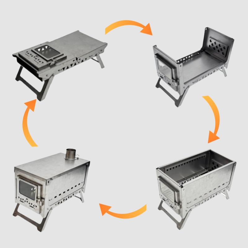 เตาไม้ไทเทเนียมเตาเผาไหม้รองเต - Titanium Folding Wood Stove Tent บทวิจารณ์และราคา