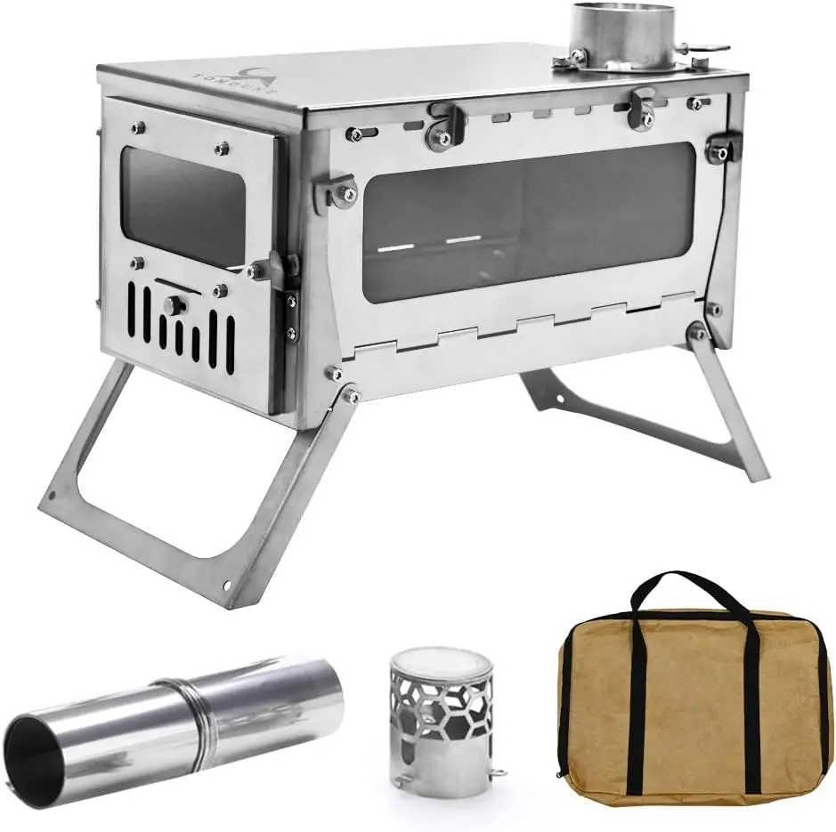 เตาไม้พับได้สำหรับตั้งแคมป์ ปร - Titanium Folding Wood Stove Tent บทวิจารณ์และราคา