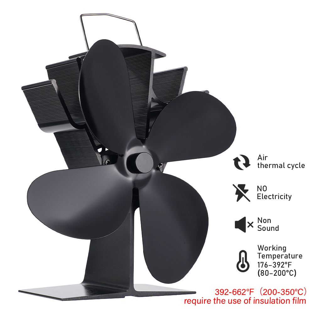 พัดลมเตาแบบใช้ความร้อน 4 ใบพัด - Stove Fan Heat Powered 4 Blade บทวิจารณ์และราคา
