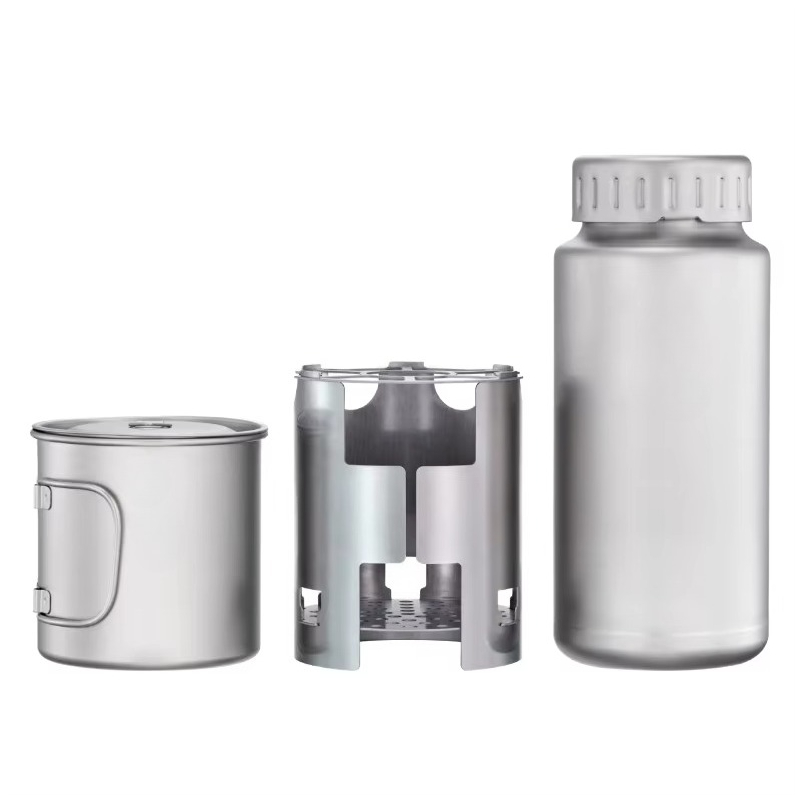 ชุดเครื่องครัวแคมป์ปิ้งไทเทเนี - Ultralight Titanium Wood Stove Backpack บทวิจารณ์และราคา