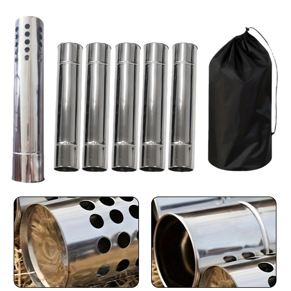 /ชุดท่อปล่องไฟเตาไม้ 5 ชิ้น ตั - Hot Tent Wood Stove With Chimney Pipe บทวิจารณ์และราคา