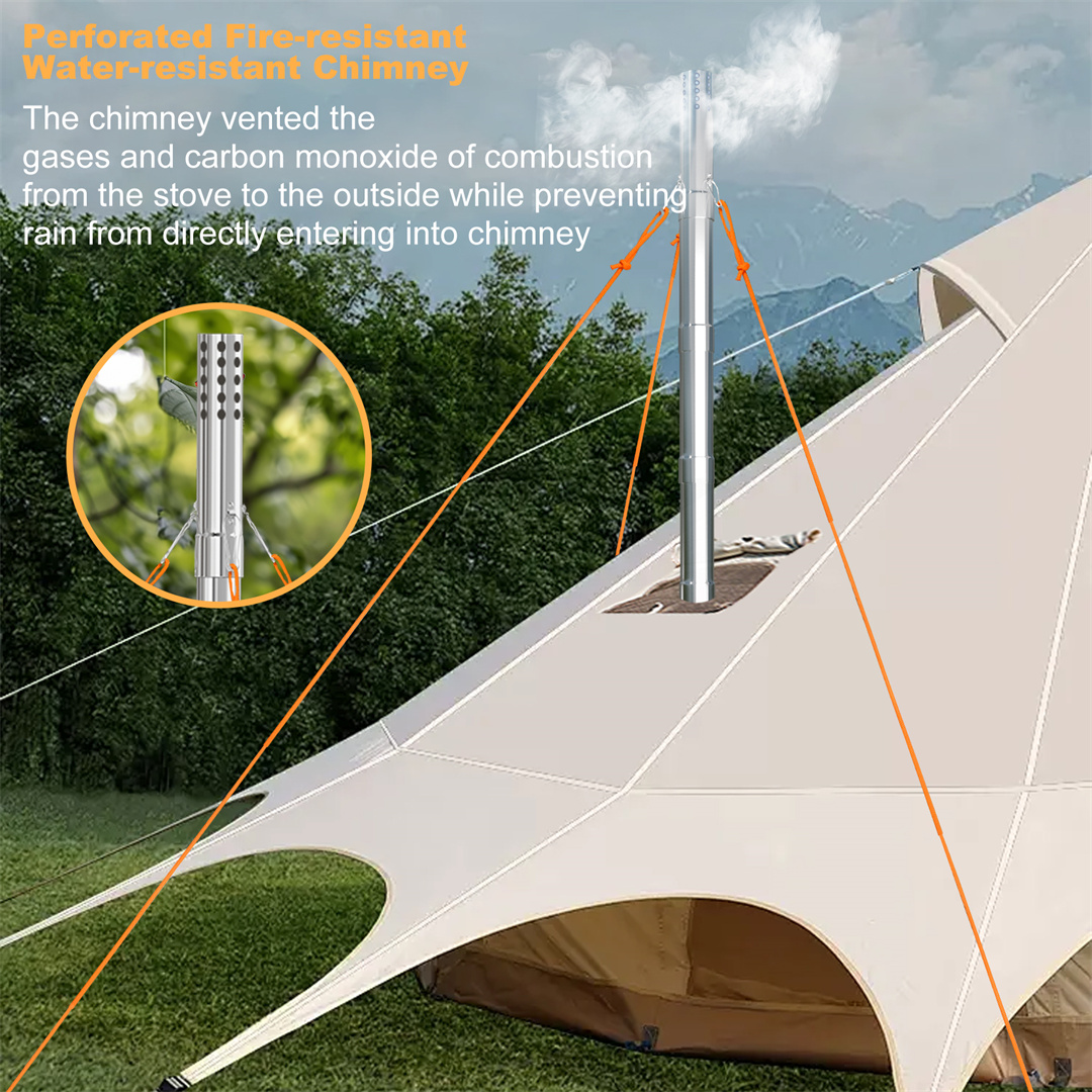 เตาสำหรับเต็นท์แบบใช้ฟืน, เตาแ - Hot Tent Wood Stove With Chimney Pipe บทวิจารณ์และราคา