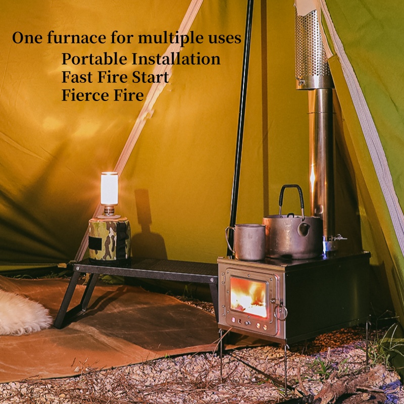 เต็นท์พับได้เตาน้ําหนักเบาไทเท - Titanium Folding Wood Stove Tent บทวิจารณ์และราคา