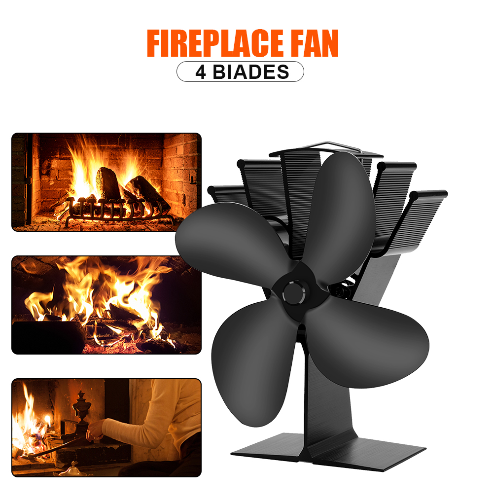 พัดลมเตาความร้อน4ใบมีดพัดลมเตา - Stove Fan Heat Powered 4 Blade บทวิจารณ์และราคา