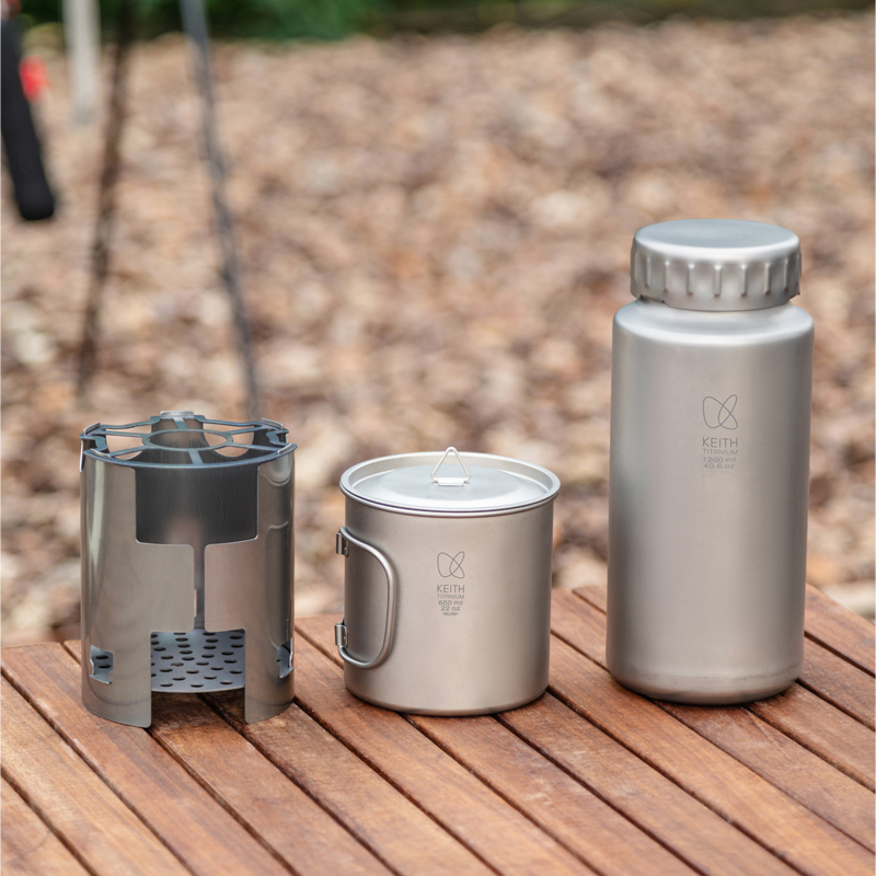 ชุดอุปกรณ์แคมป์ปิ้ง KEITH Ultr - Ultralight Titanium Wood Stove Backpack บทวิจารณ์และราคา