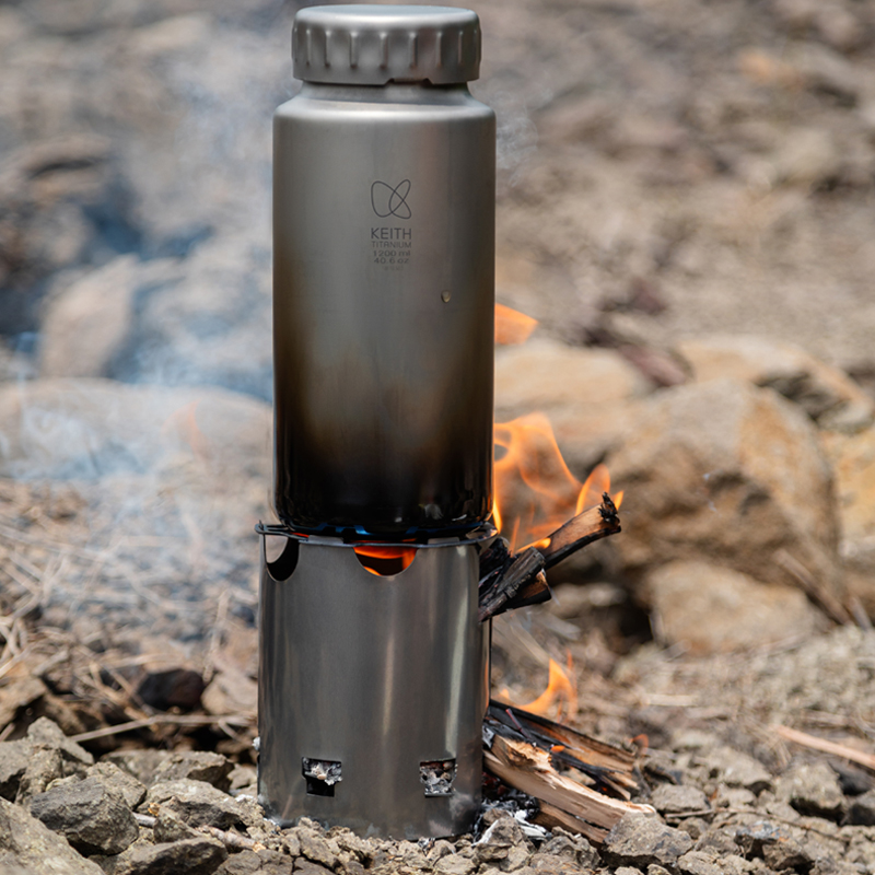 ชุดอุปกรณ์แคมป์ปิ้ง KEITH Ultr - Ultralight Titanium Wood Stove Backpack บทวิจารณ์และราคา