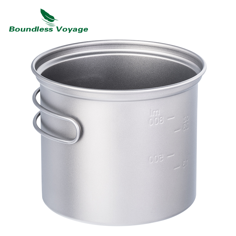 ชุดหม้อกระทะไทเทเนียมสำหรับตั้ - Titanium Cooking Pot Pan Mess Kit บทวิจารณ์และราคา