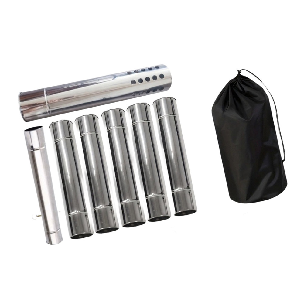 /ชุดท่อปล่องไฟเตาไม้ 7 ชิ้น สแ - Hot Tent Wood Stove With Chimney Pipe บทวิจารณ์และราคา