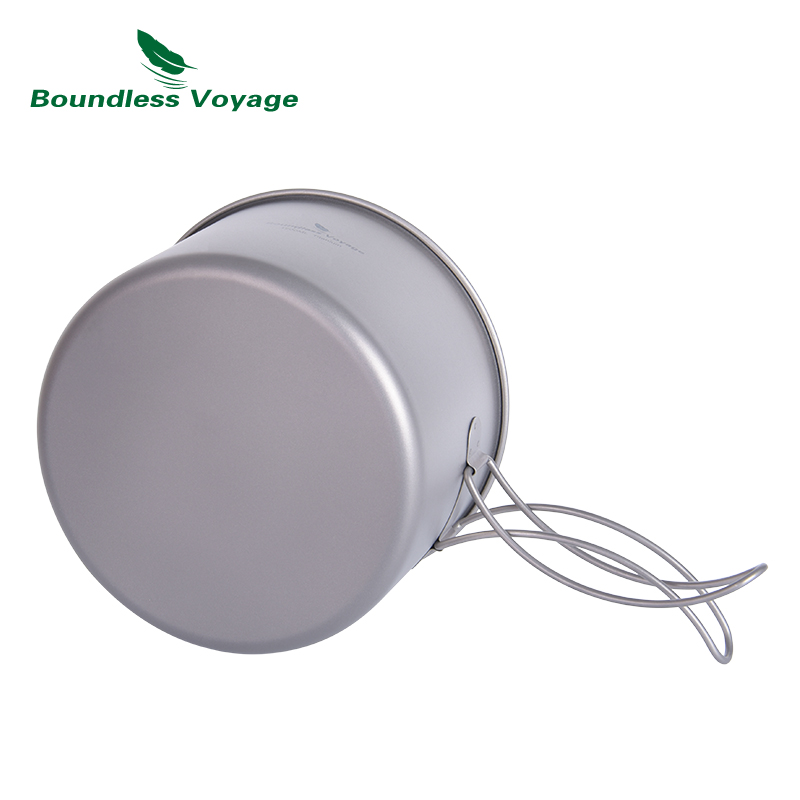 Boundless Voyage หม้อไทเทเนียม - Titanium Cooking Pot Pan Mess Kit บทวิจารณ์และราคา