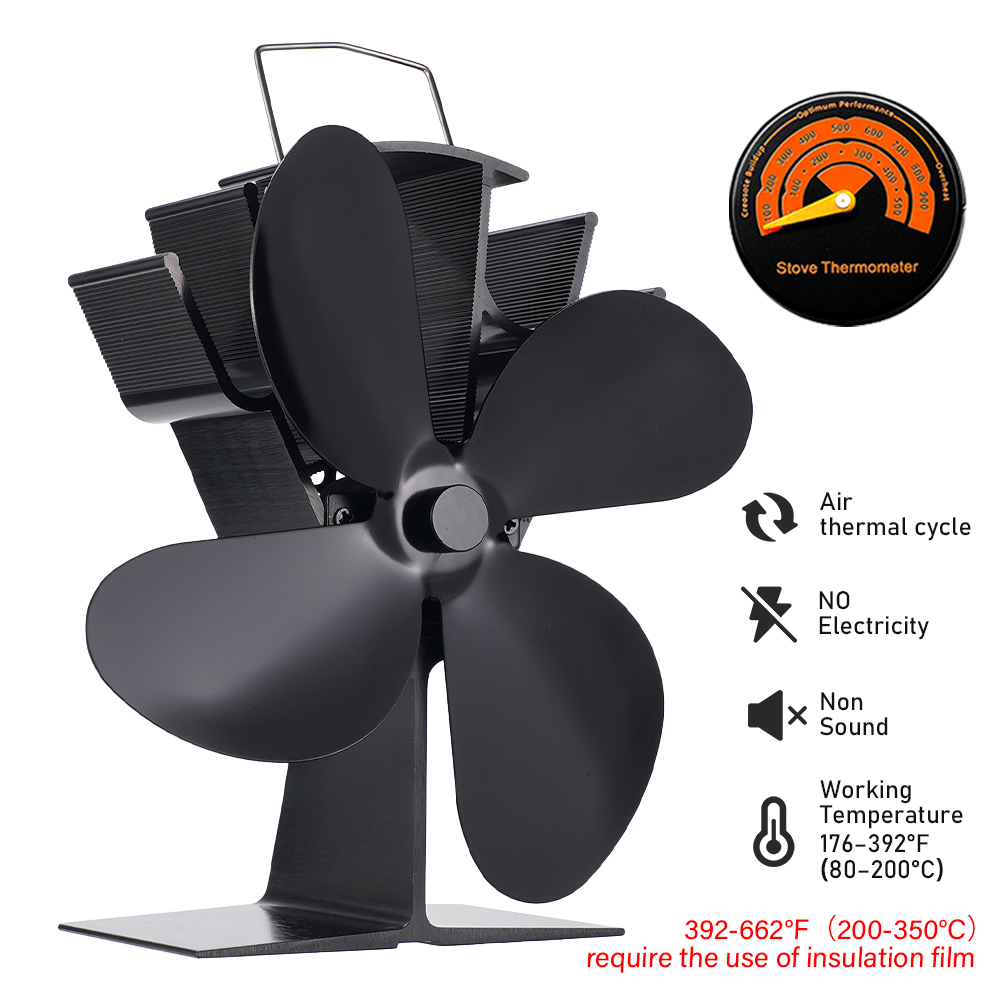 พัดลมเตาแบบใช้ความร้อน 4 ใบพัด - Stove Fan Heat Powered 4 Blade บทวิจารณ์และราคา