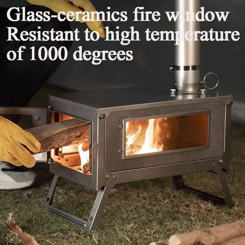 พับไทเทเนียมไฟไม้เครื่องทําควา - Titanium Folding Wood Stove Tent บทวิจารณ์และราคา