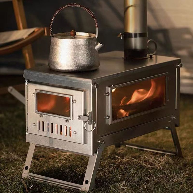 พับไทเทเนียมไฟไม้เครื่องทําควา - Titanium Folding Wood Stove Tent บทวิจารณ์และราคา
