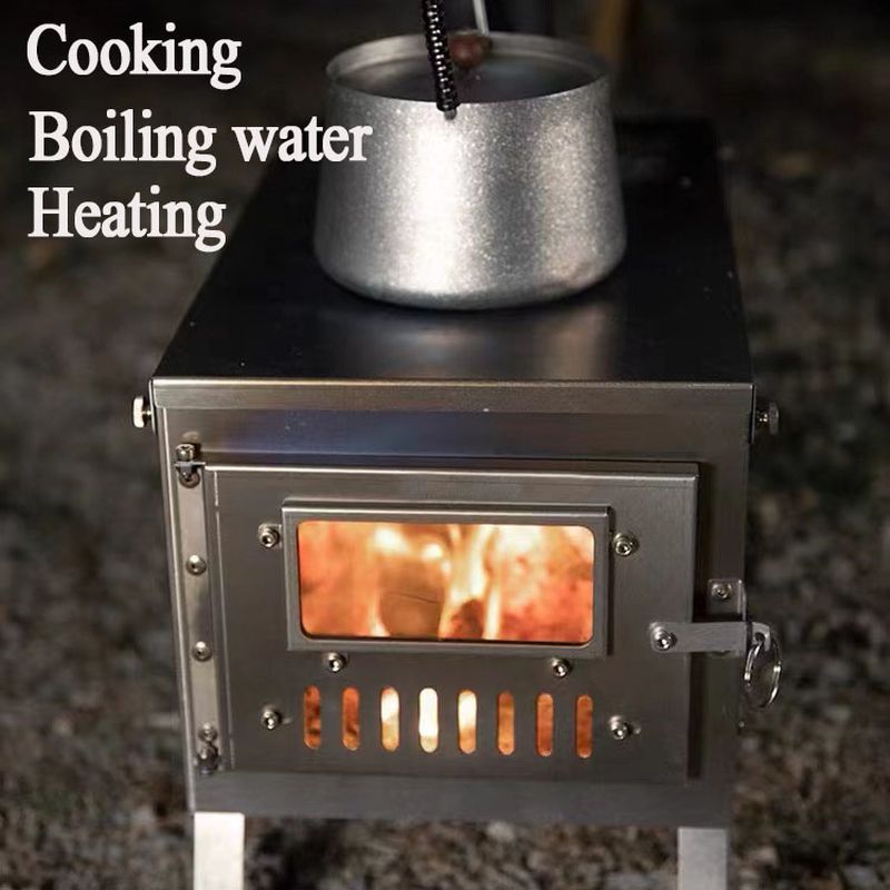 พับไทเทเนียมไฟไม้เครื่องทําควา - Titanium Folding Wood Stove Tent บทวิจารณ์และราคา