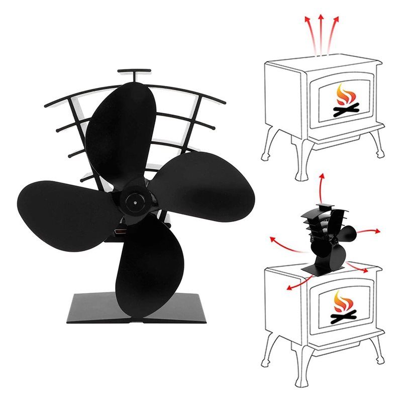พัดลมเตาไม้ Touchbuy ใช้พลังงา - Stove Fan Heat Powered 4 Blade บทวิจารณ์และราคา