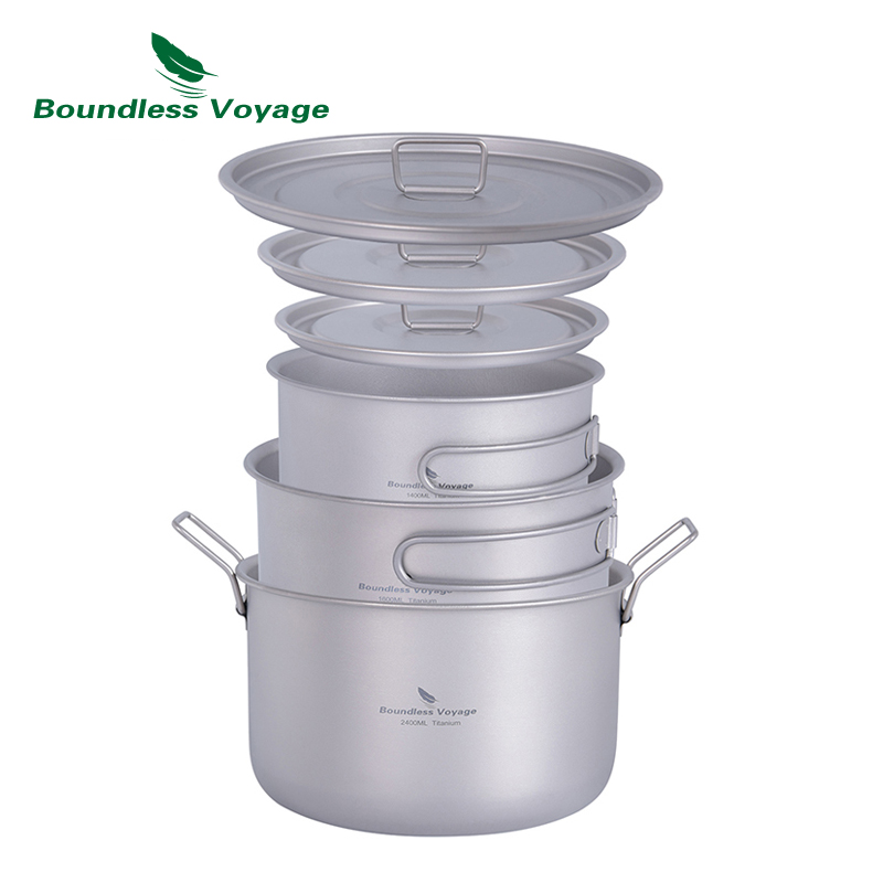 Boundless Voyage Titanium Camp - Titanium Cooking Pot Pan Mess Kit บทวิจารณ์และราคา