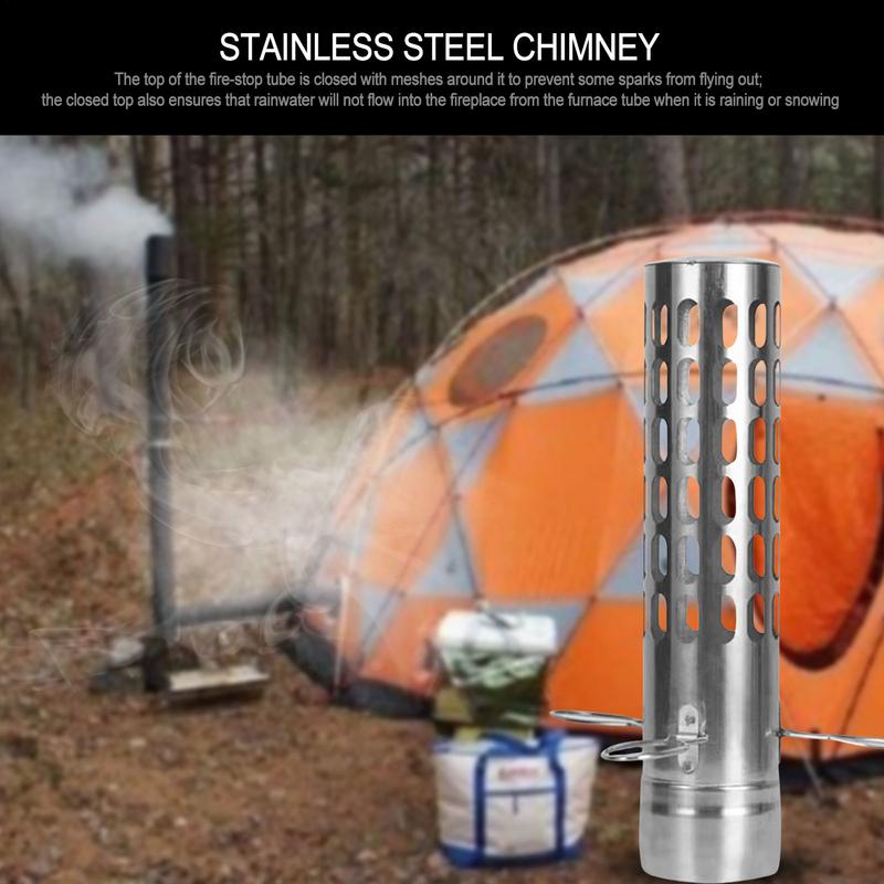 เต็นท์เตา Chimney ท่อสแตนเลสเต - Tent Stove Pipe Spark Arrestor Cap บทวิจารณ์และราคา