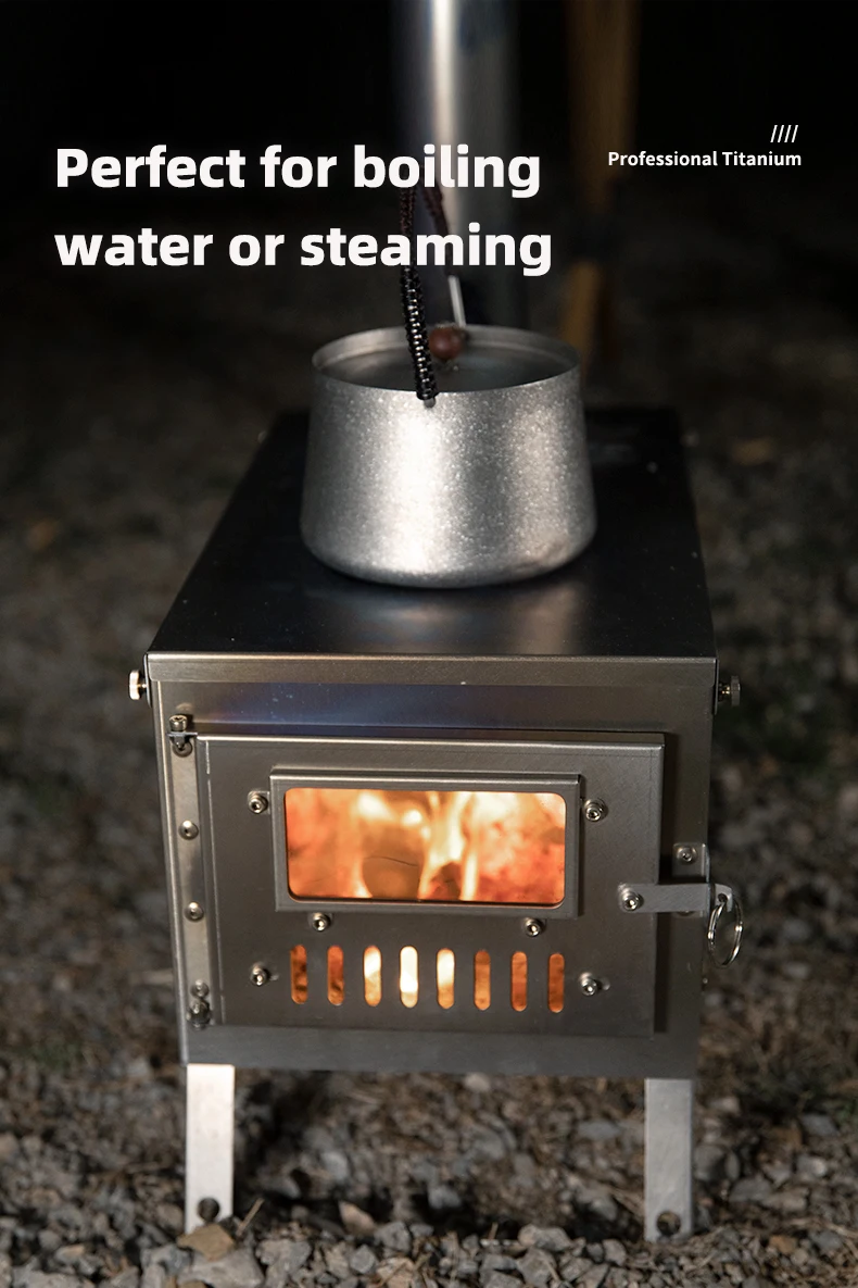 เตาไม้ไทเทเนียมน้ำหนักเบาพิเศษ - Ultralight Titanium Wood Stove Backpack บทวิจารณ์และราคา
