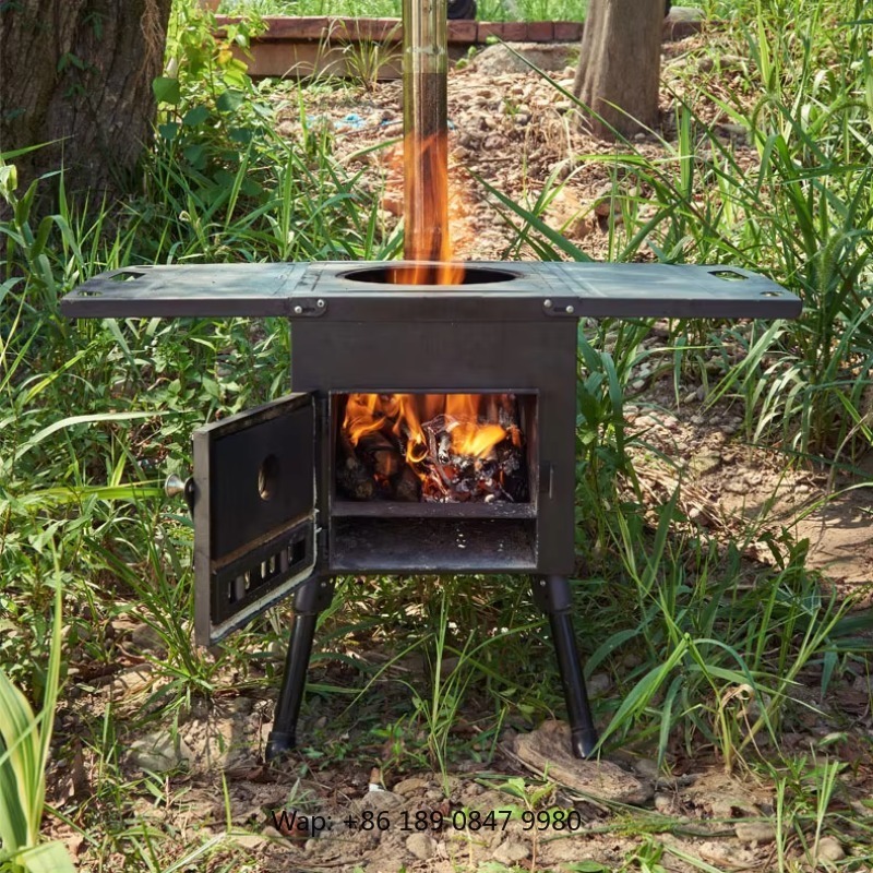 【สินค้ายอดนิยม】เตาเผาไม้แบบพกพ - Hot Tent Wood Stove With Chimney Pipe บทวิจารณ์และราคา